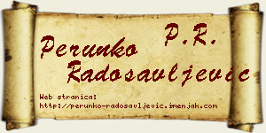 Perunko Radosavljević vizit kartica